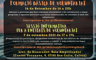 Formación básica del voluntariado  + sesión informativa para entidades – Calvià