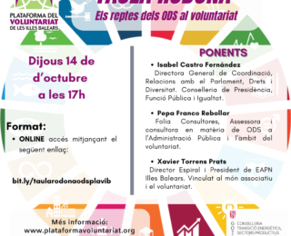 Taula Rodona “Els reptes dels ODS al Voluntariat”
