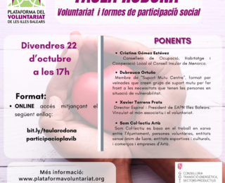 Mesa redonda “Voluntariado y formas de participación social”