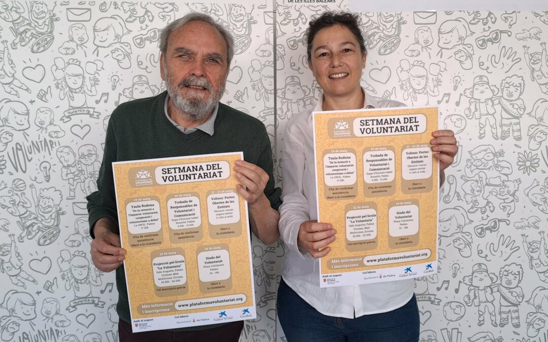 La Plataforma de Voluntariat de les Illes Balears i les seves entitats organitzen la II Setmana del Voluntariat