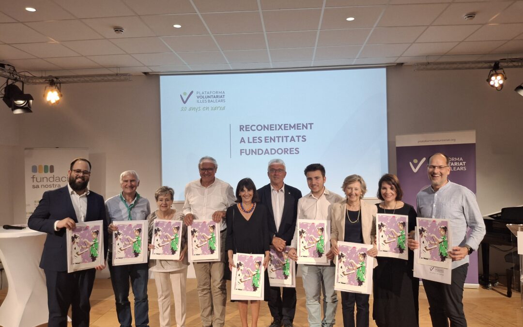 20 anys fent xarxa: la Plataforma del Voluntariat de les Illes Balears celebra el seu aniversari amb les entitats socials de les Illes